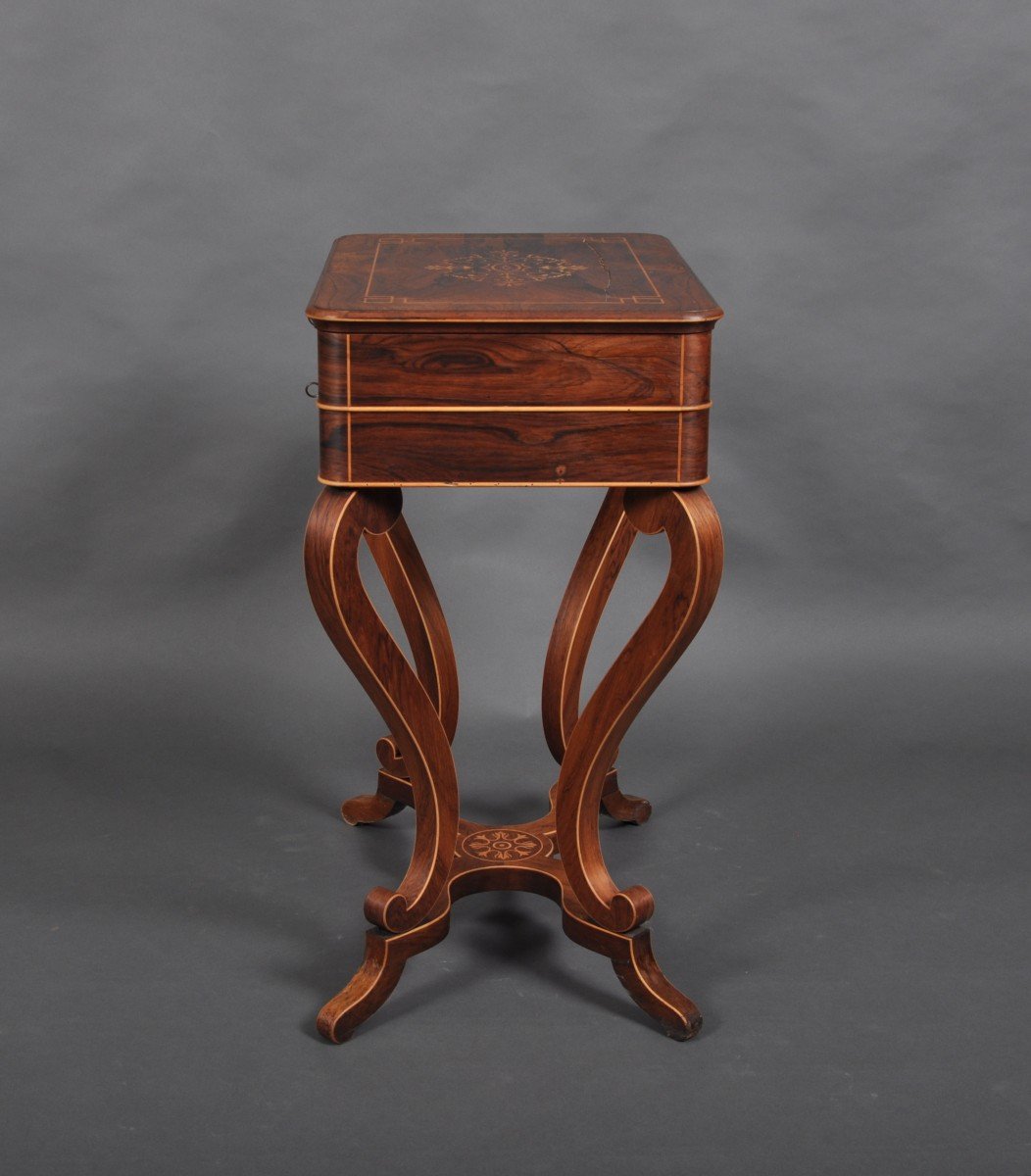 Charles X Period Work Table In Rosewood-photo-3