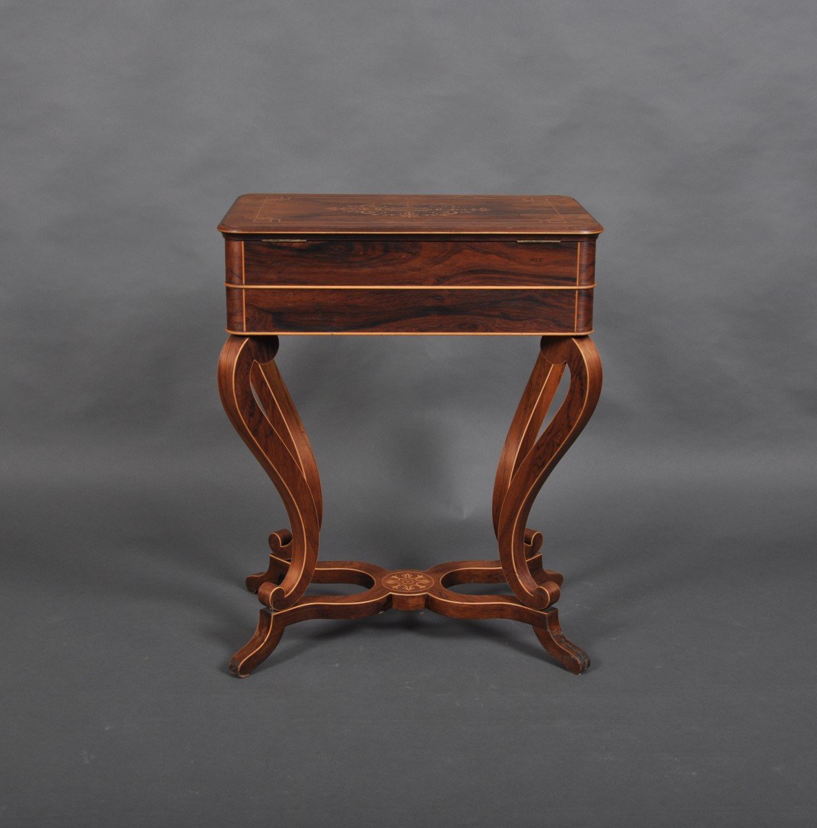 Charles X Period Work Table In Rosewood-photo-4