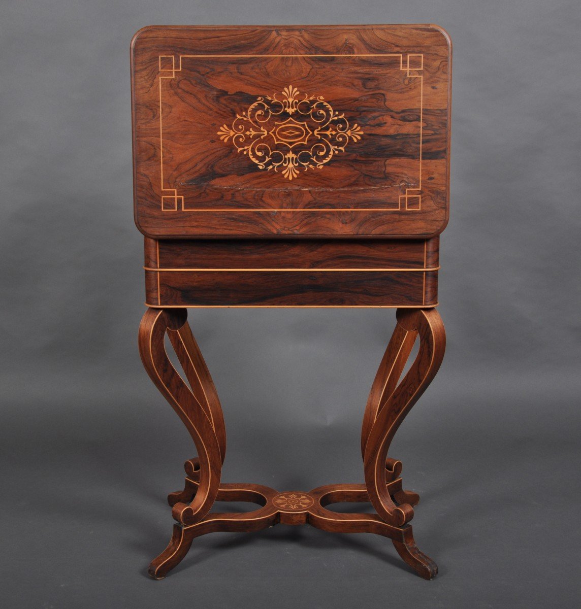 Charles X Period Work Table In Rosewood-photo-2