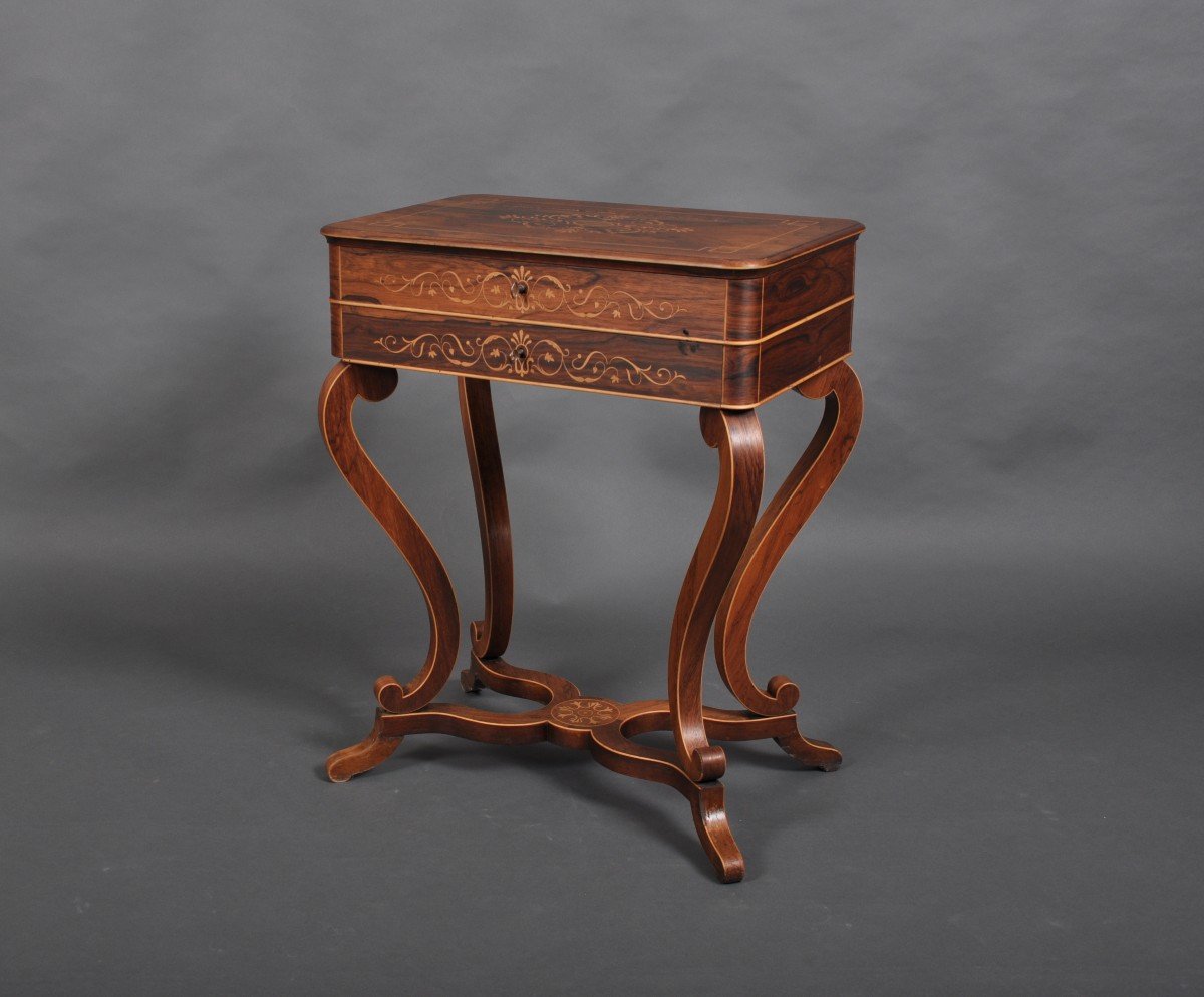 Charles X Period Work Table In Rosewood