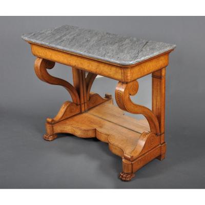 Charles X Period Console In Maple.