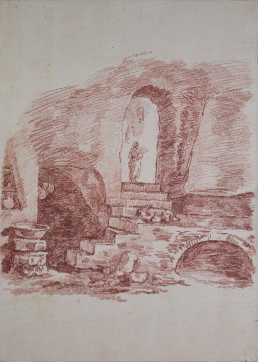 Jean-robert Ango 1759-1773. "character In Ruins."-photo-2