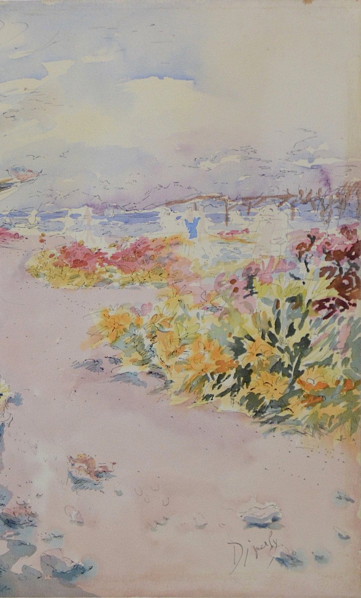 éliane Diverly 1914-2012. "the Rose Garden Of Port Canto Cannes. Perfume Of May."-photo-1