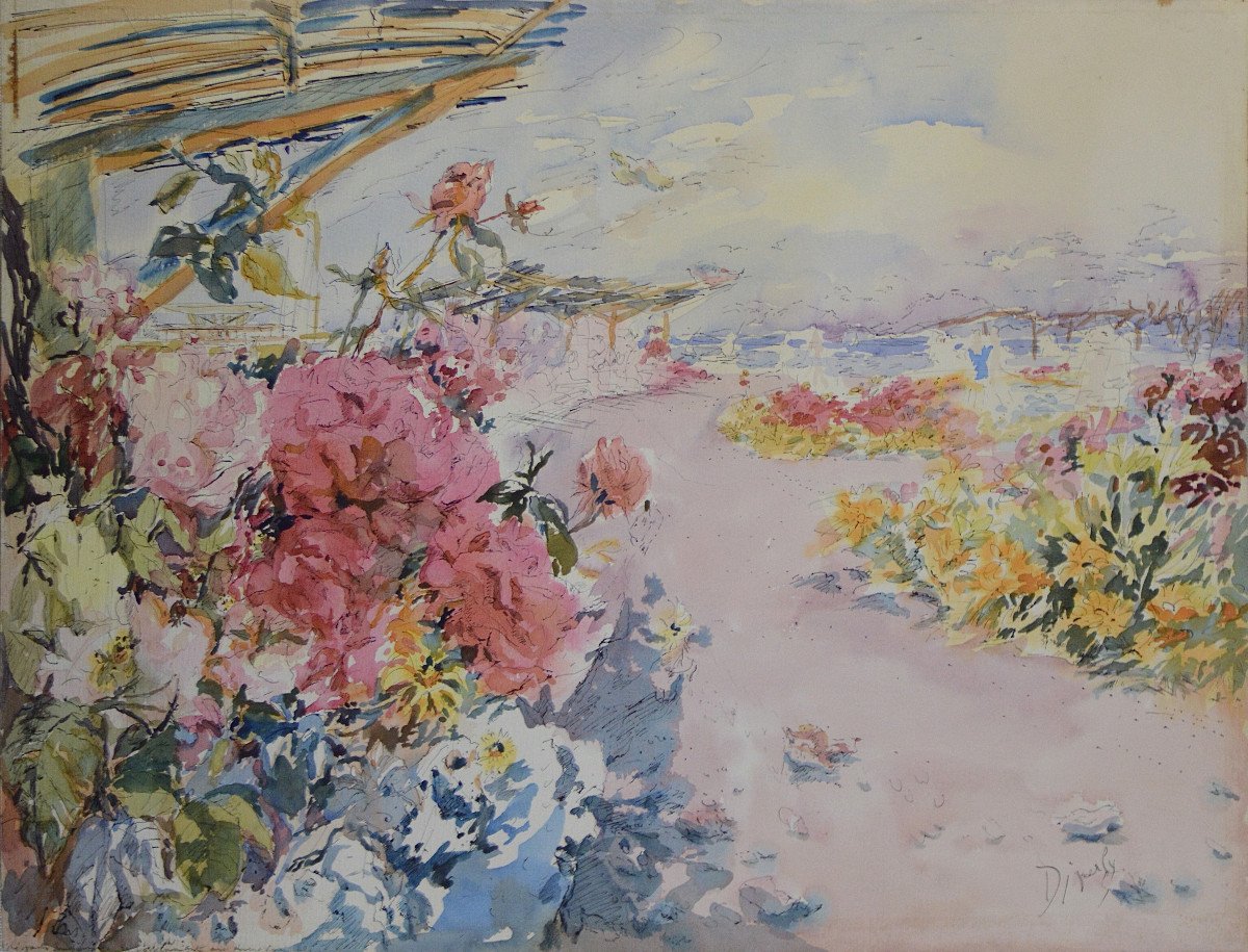 éliane Diverly 1914-2012. "the Rose Garden Of Port Canto Cannes. Perfume Of May."