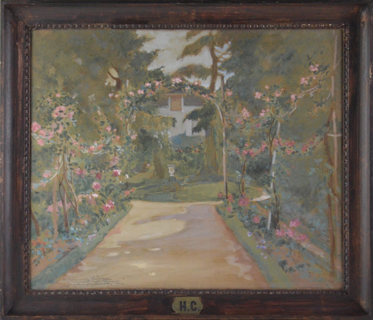 Gustave Lucien Dennery 1863-1953. "Allée dans un parc."