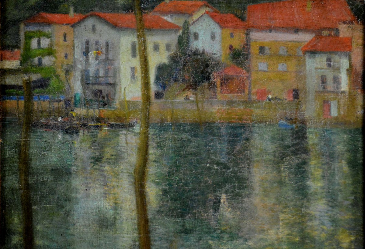 Georges Masson 1875-1948. “port Of The Basque Country.”-photo-1