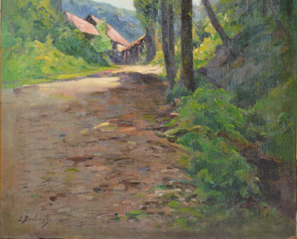 Louis-René Boulanger 1860-1917. "Chemin dans la campagne."-photo-1