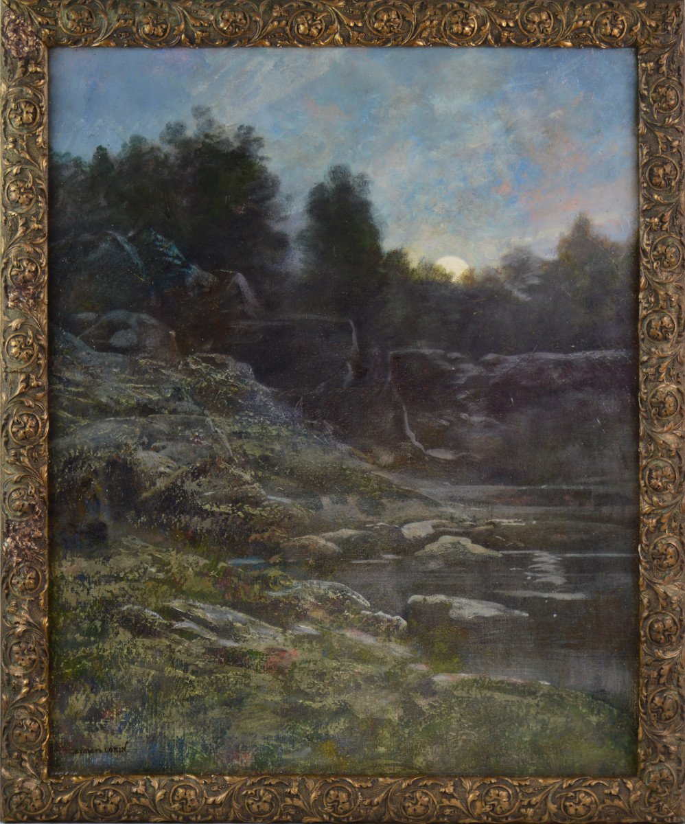 Georges Lorin 1849-1927. "Paysage Crépusculaire."