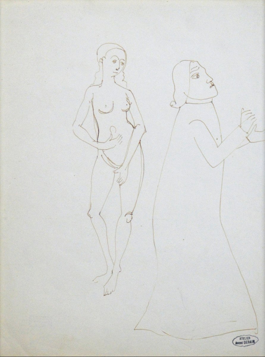 André Derain 1880-1954. "nudes And Character."-photo-4