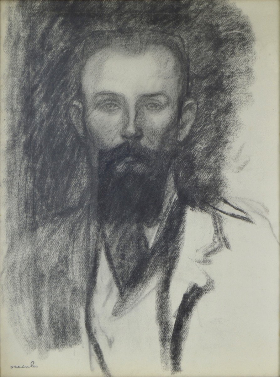 Théophile-Alexandre Steinlen 1859-1923. "Portrait d’homme."-photo-3