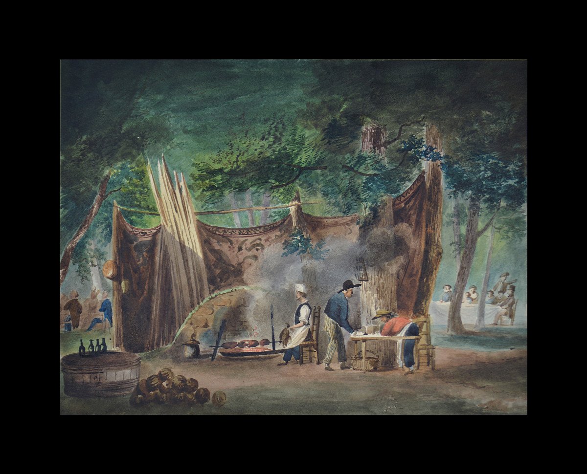 Eugène Cicéri 1813-1890. (attributed To) "the Loges Fair."