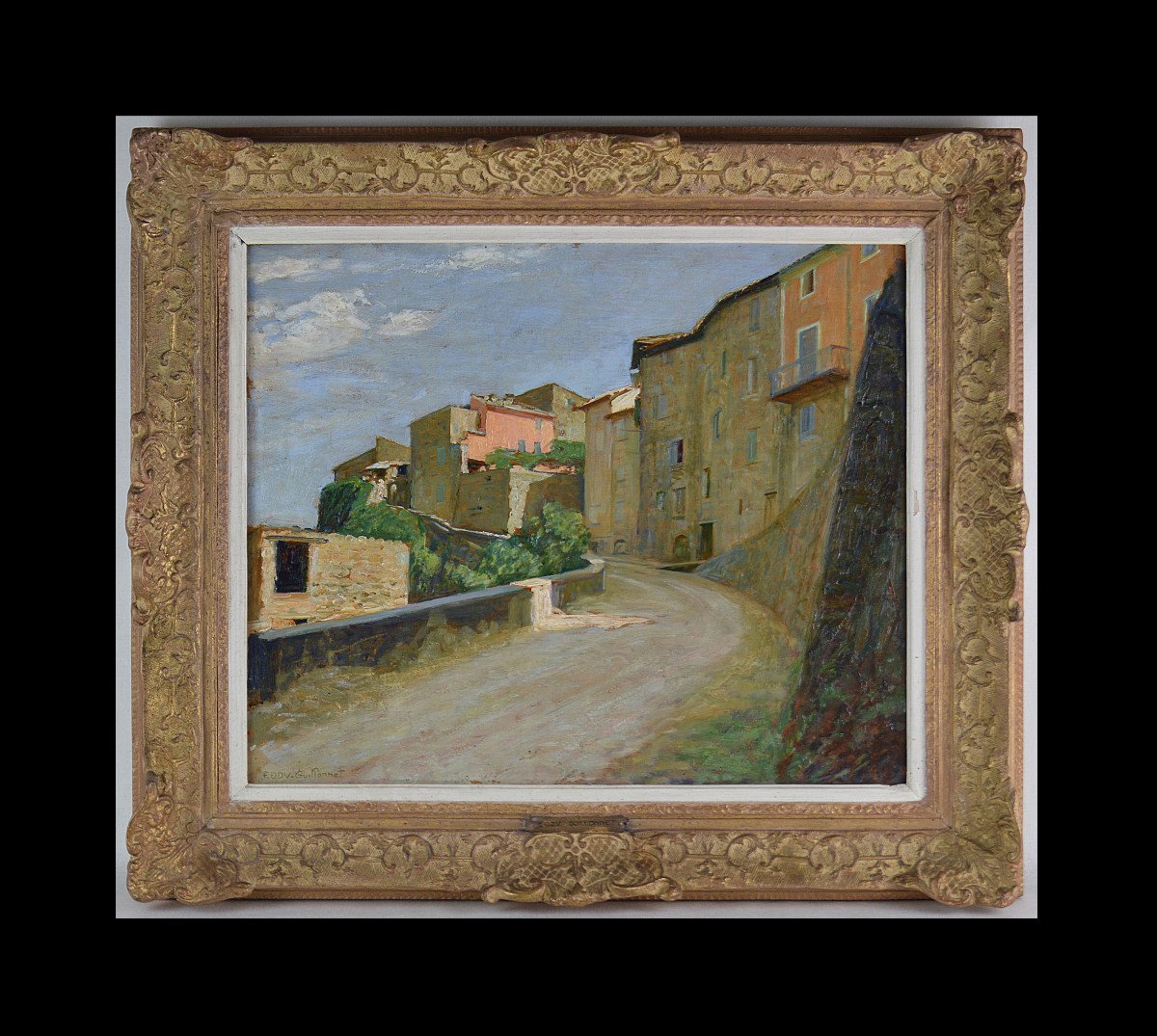 Octave Guillonnet 1872-1967. "a Street In Le Broc Provence."