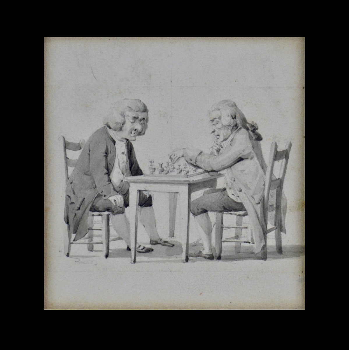 Wolfgang Adam Toepffer 1766-1847. École suisse. "Les joueurs d’échecs."