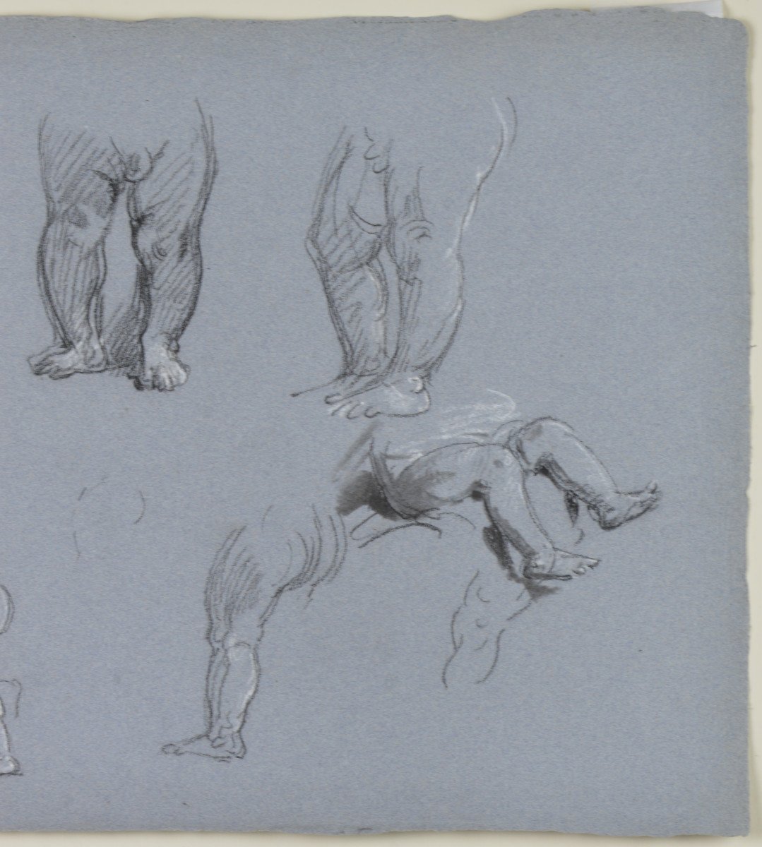 Isidore Alexandre Pils 1815-1875. "study Of Children's Legs."-photo-1