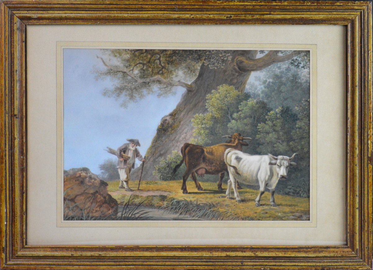 "pastoral." Circa 1800.-photo-2