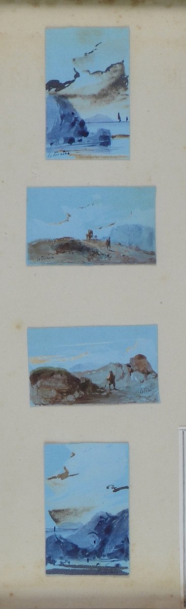 Pierre Letuaire 1798-1884. “set Of 8 Drawings And 4 Lithographs.”-photo-2