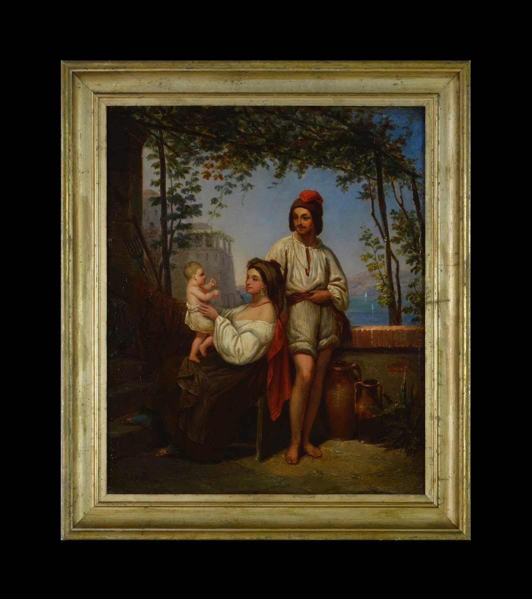 Auguste Antoine Massé 1795-1836.  “Famille Napolitaine.”-photo-2