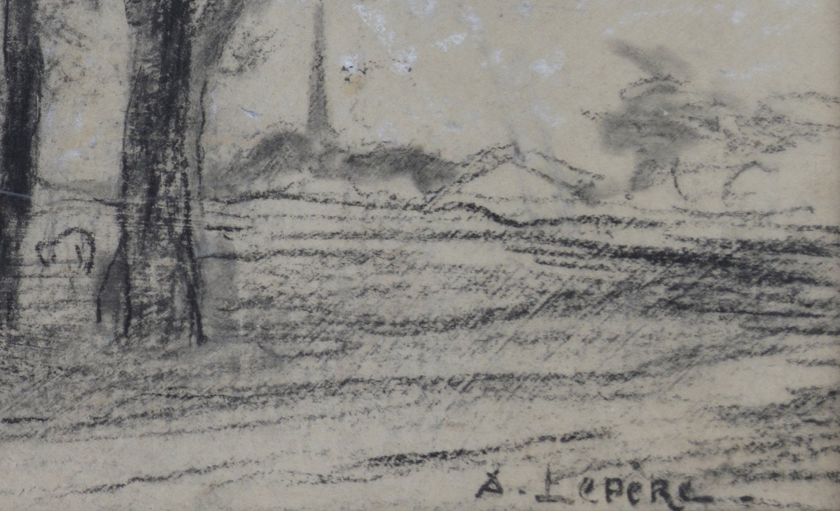 Auguste Lepère 1849-1918. "Groupe d’arbres."-photo-4