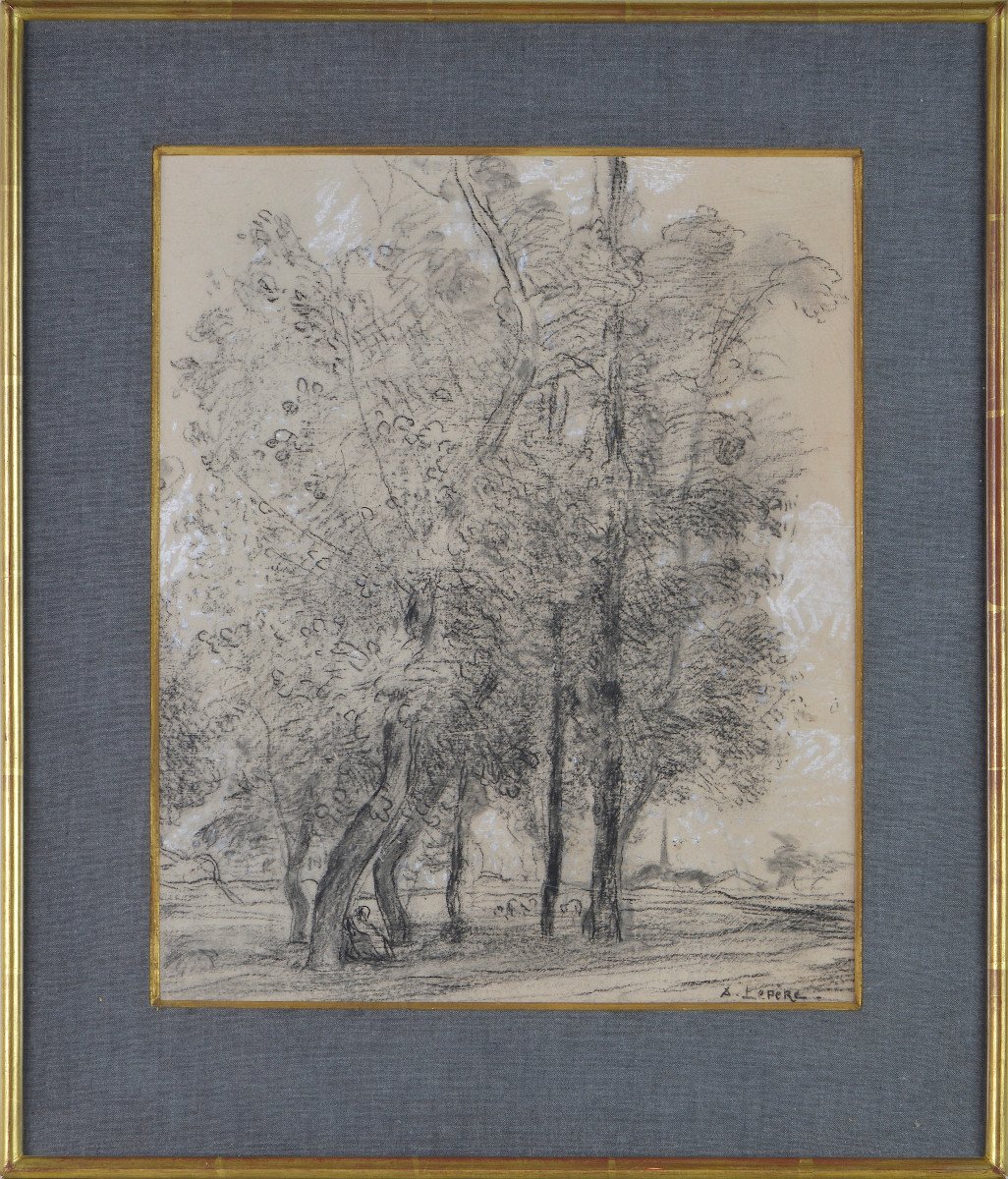 Auguste Lepère 1849-1918. "Groupe d’arbres."