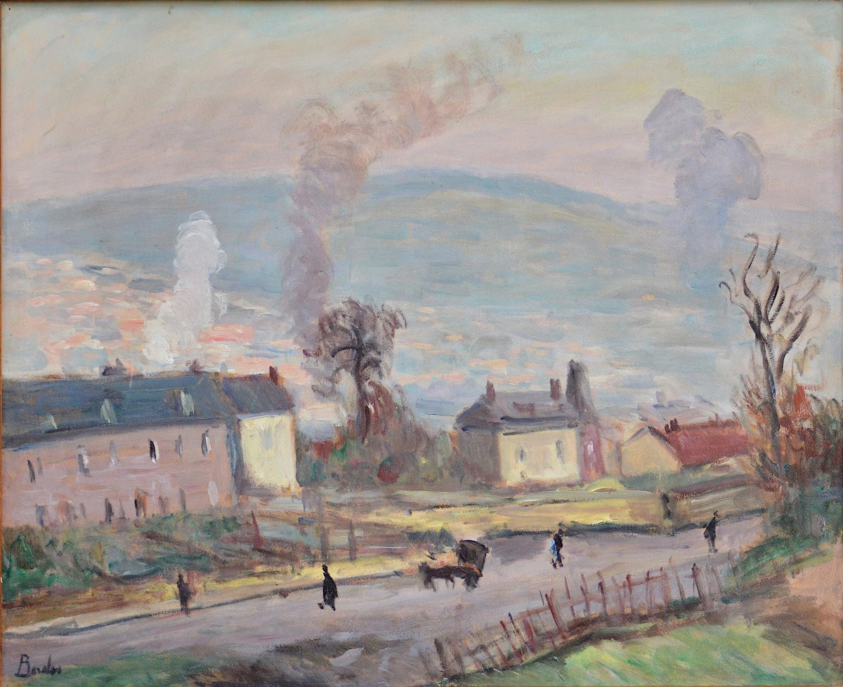 Leonard Bordes 1898-1968. "the Surroundings Of Rouen."-photo-3