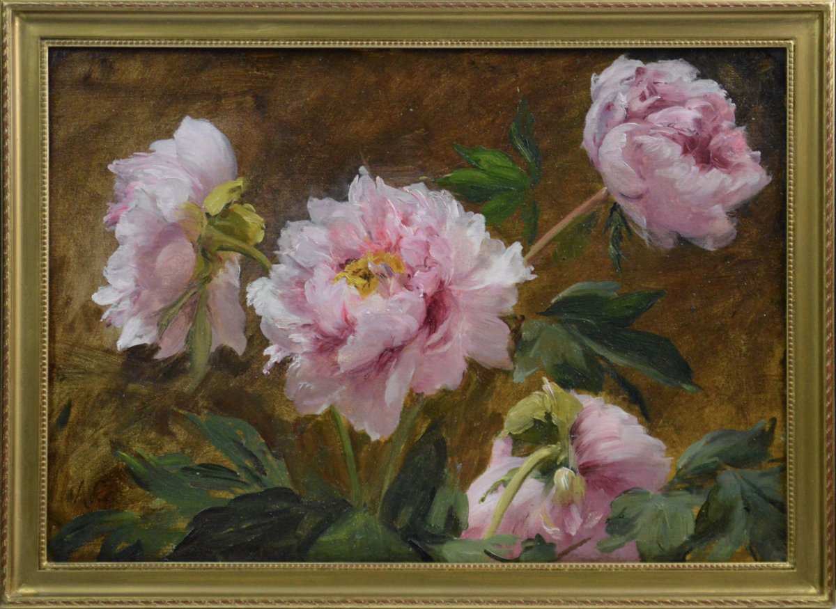 Antoine Calbet 1860-1944. "peonies."