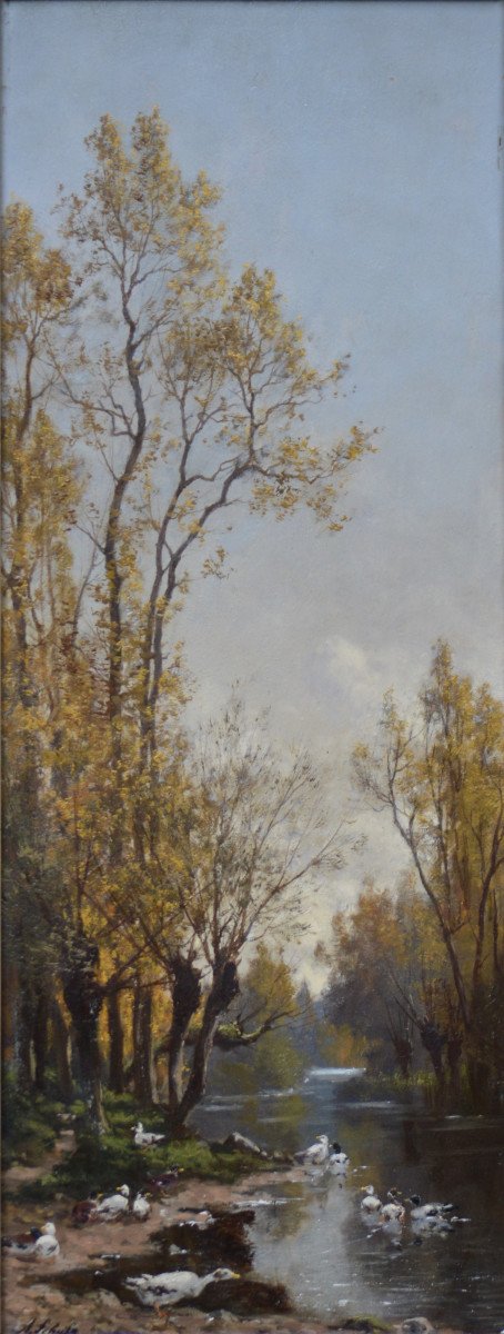 Adrien Schulz 1851-1931. "autumn Morning."-photo-2