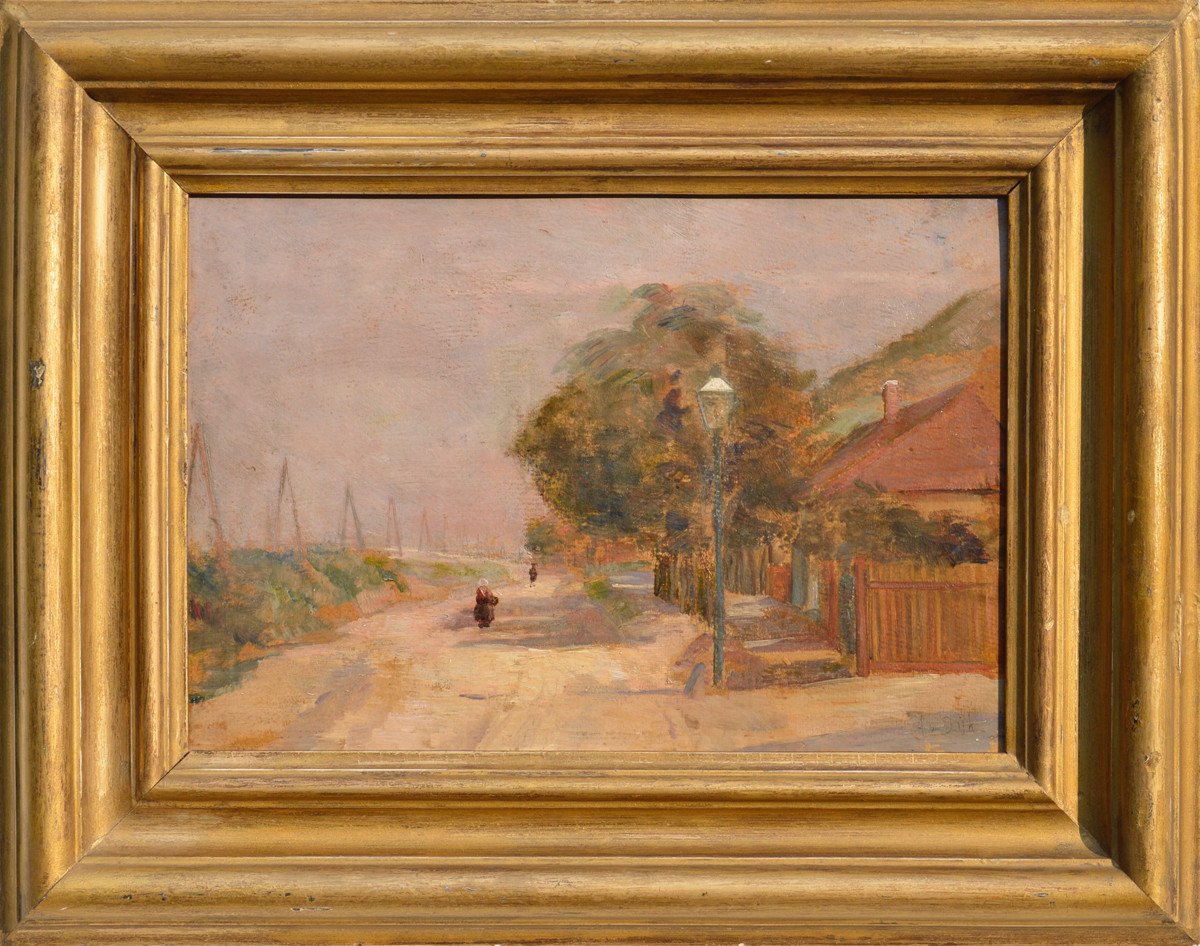 Attribué à Albert Van Dijk ou Dyjk 1902-1951. École Belge. "Paysage."