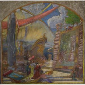 Georges Pradelle 1865-1934. "theater Decor Project."