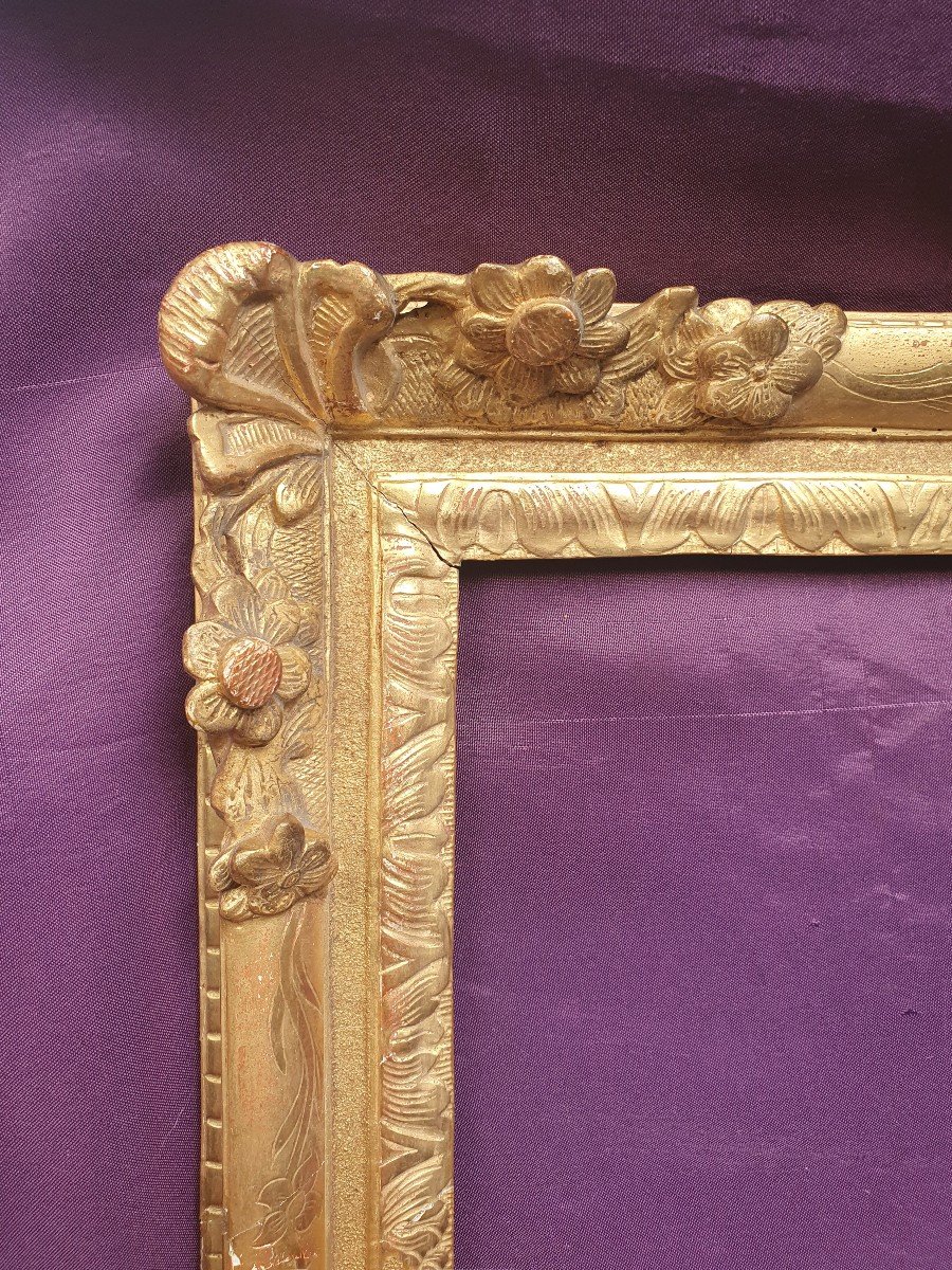 Golden Wooden Frame In Louis XIV Style 19th (ref: C23 0011)-photo-2