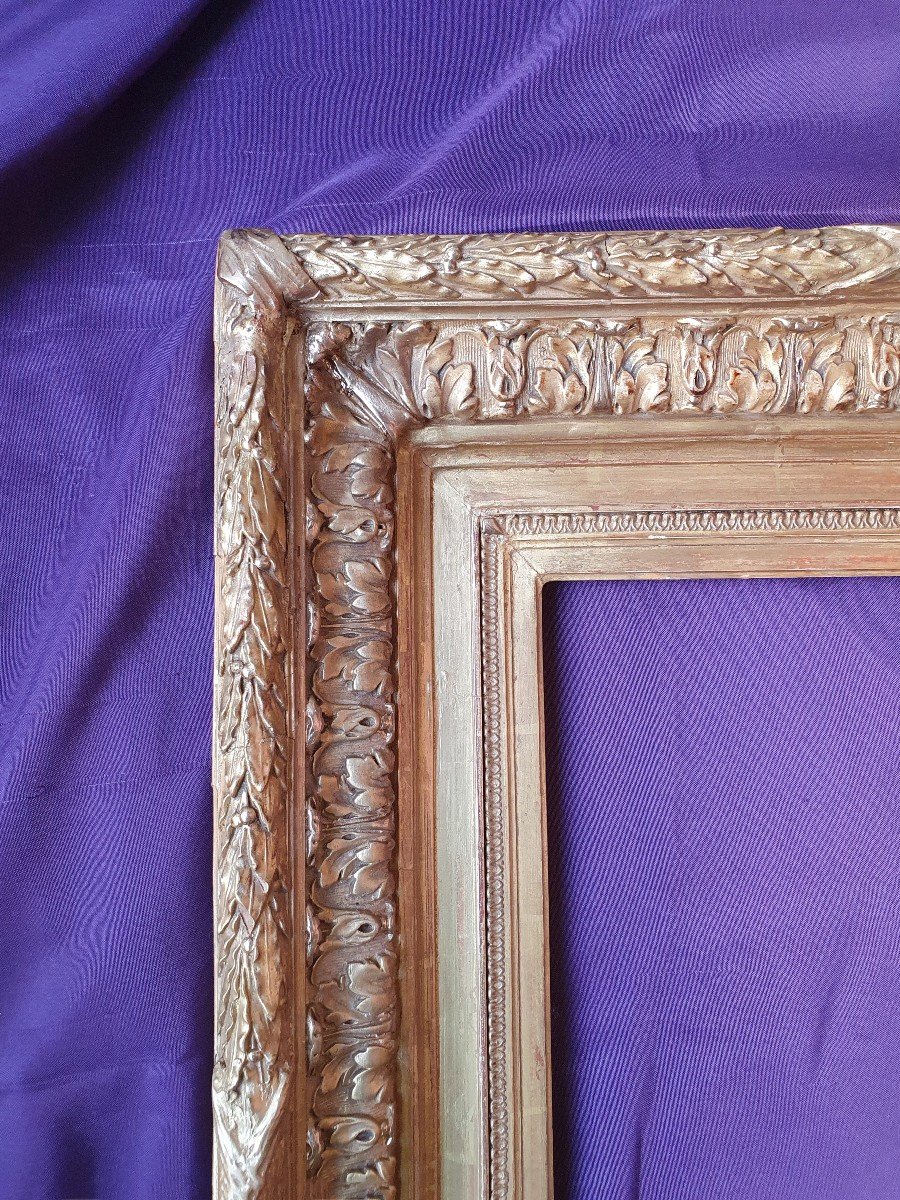 Barbizon Frame In Wood And Gilded Stucco With Gold Leaf (ref: C23 0013)-photo-2