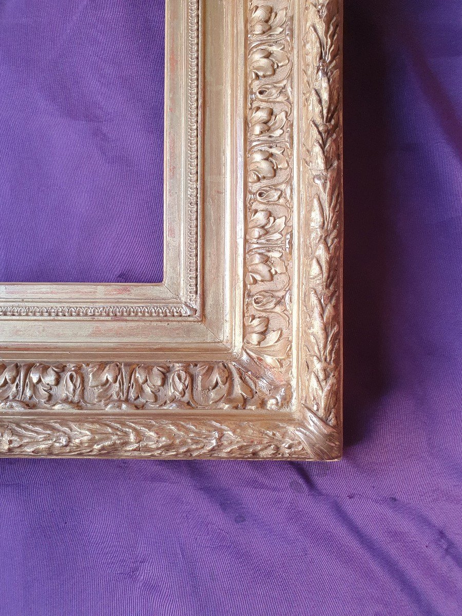 Barbizon Frame In Wood And Gilded Stucco With Gold Leaf (ref: C23 0013)-photo-1