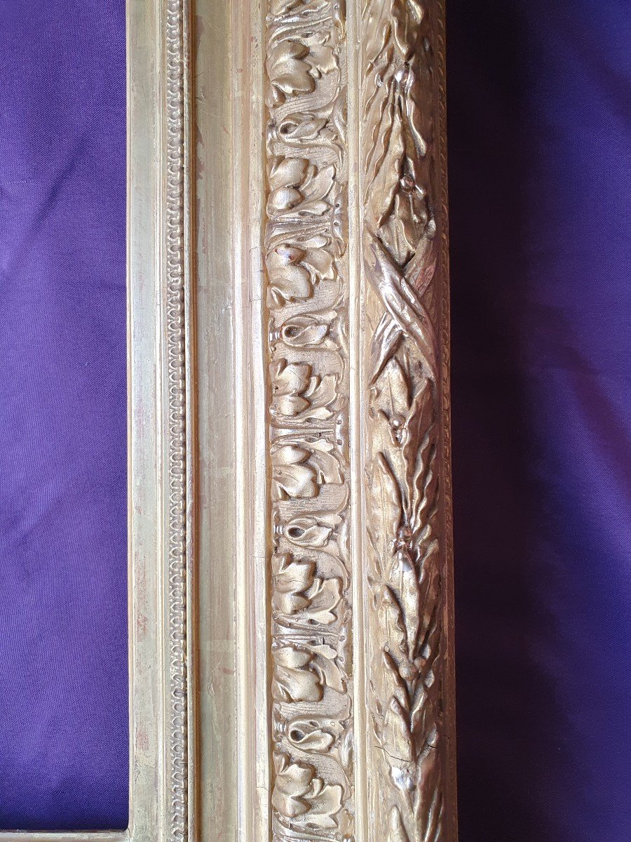 Barbizon Frame In Wood And Gilded Stucco With Gold Leaf (ref: C23 0013)-photo-2