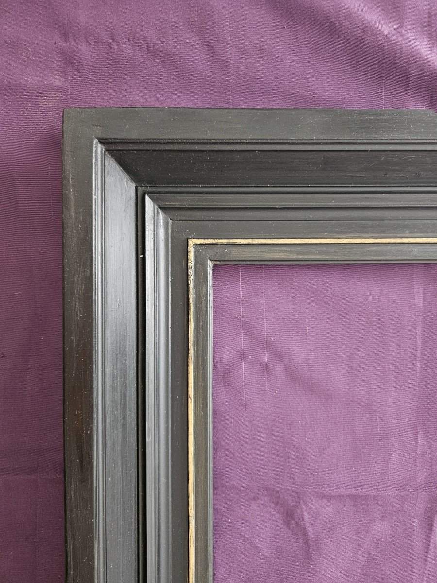 19th Century Dutch Frame In Blackened Wood 5f (c24 0010) -photo-2