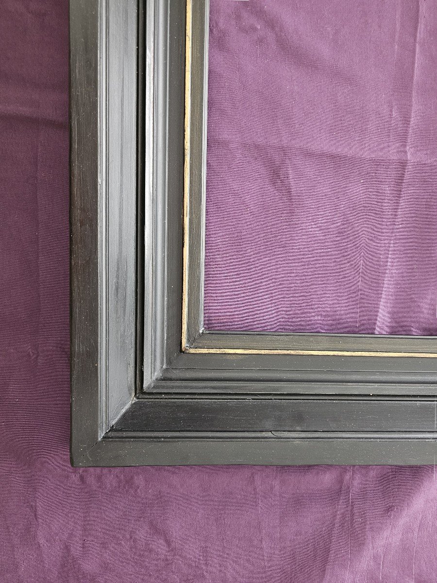 19th Century Dutch Frame In Blackened Wood 5f (c24 0010) -photo-4