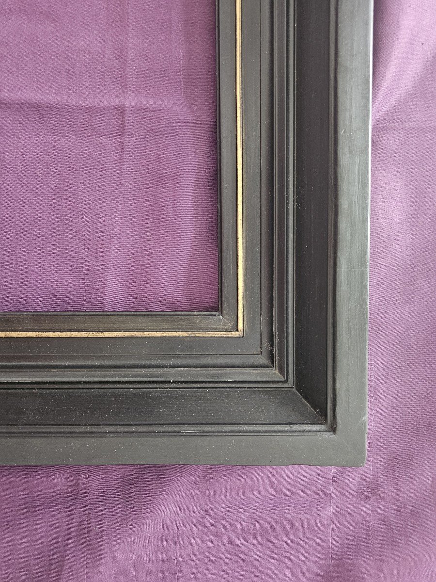 19th Century Dutch Frame In Blackened Wood 5f (c24 0010) -photo-1