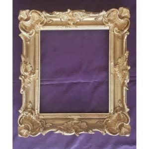 Carved Wooden Frame, Late 18th Century, Gilded Leaf, Mounted With 8f Keys (c23 0016)
