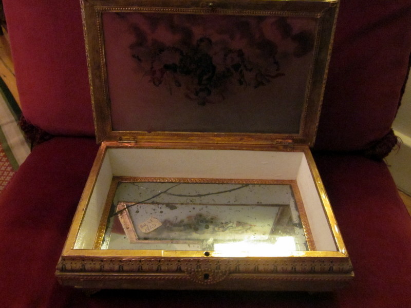 Box, Box In Fixed Under Glass Period Beginning 19th Century-photo-4