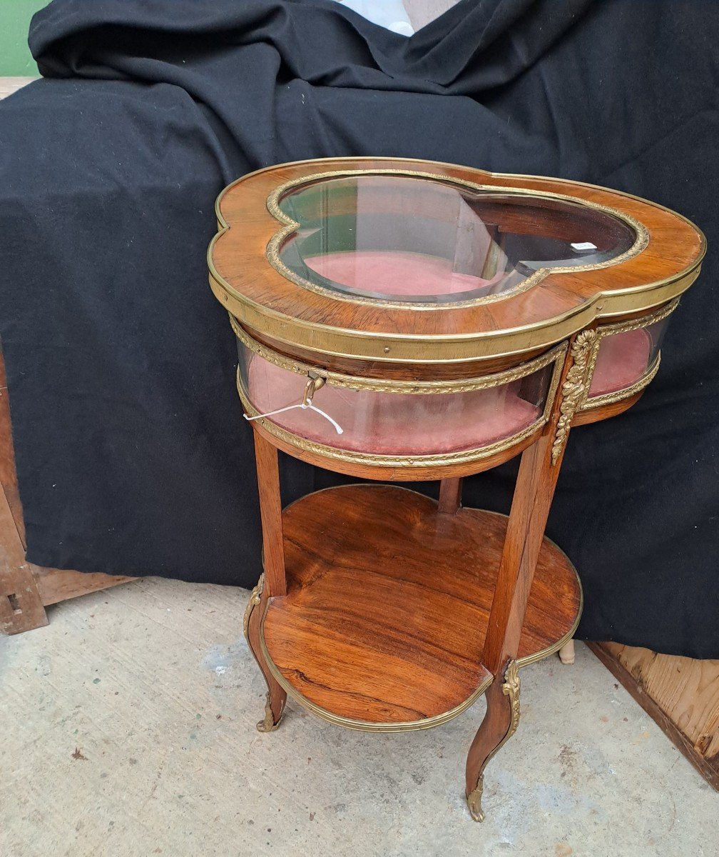 Rare Table Vitrine De Forme Trilobée  époque 19e Siècle  Sormani,linke  Krieger ....-photo-4