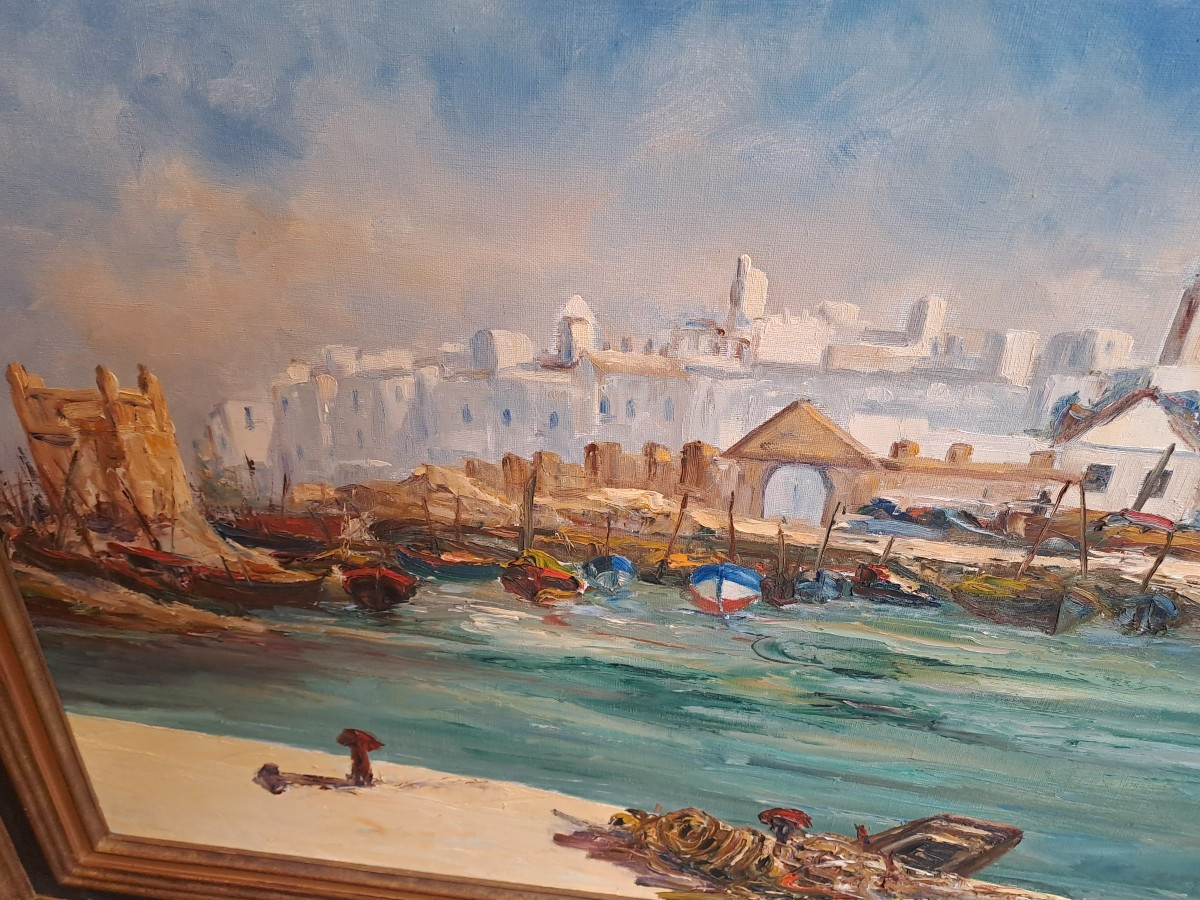 "Essaouira  " Francis Cariffa  Huile Sur Toile -photo-1