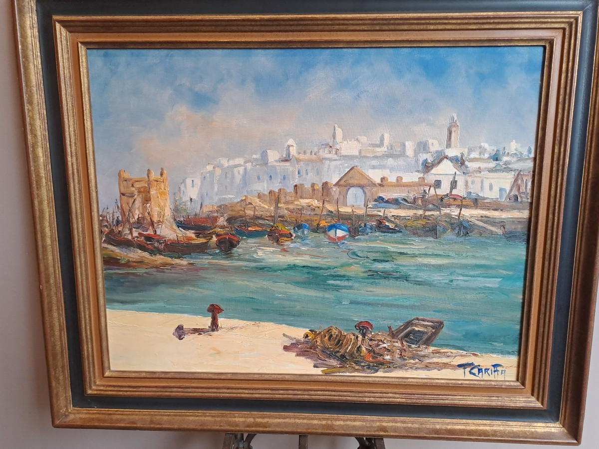 "essaouira" Francis Cariffa Oil On Canvas 