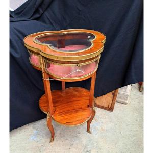 Rare Table Vitrine De Forme Trilobée  époque 19e Siècle  Sormani,linke  Krieger ....