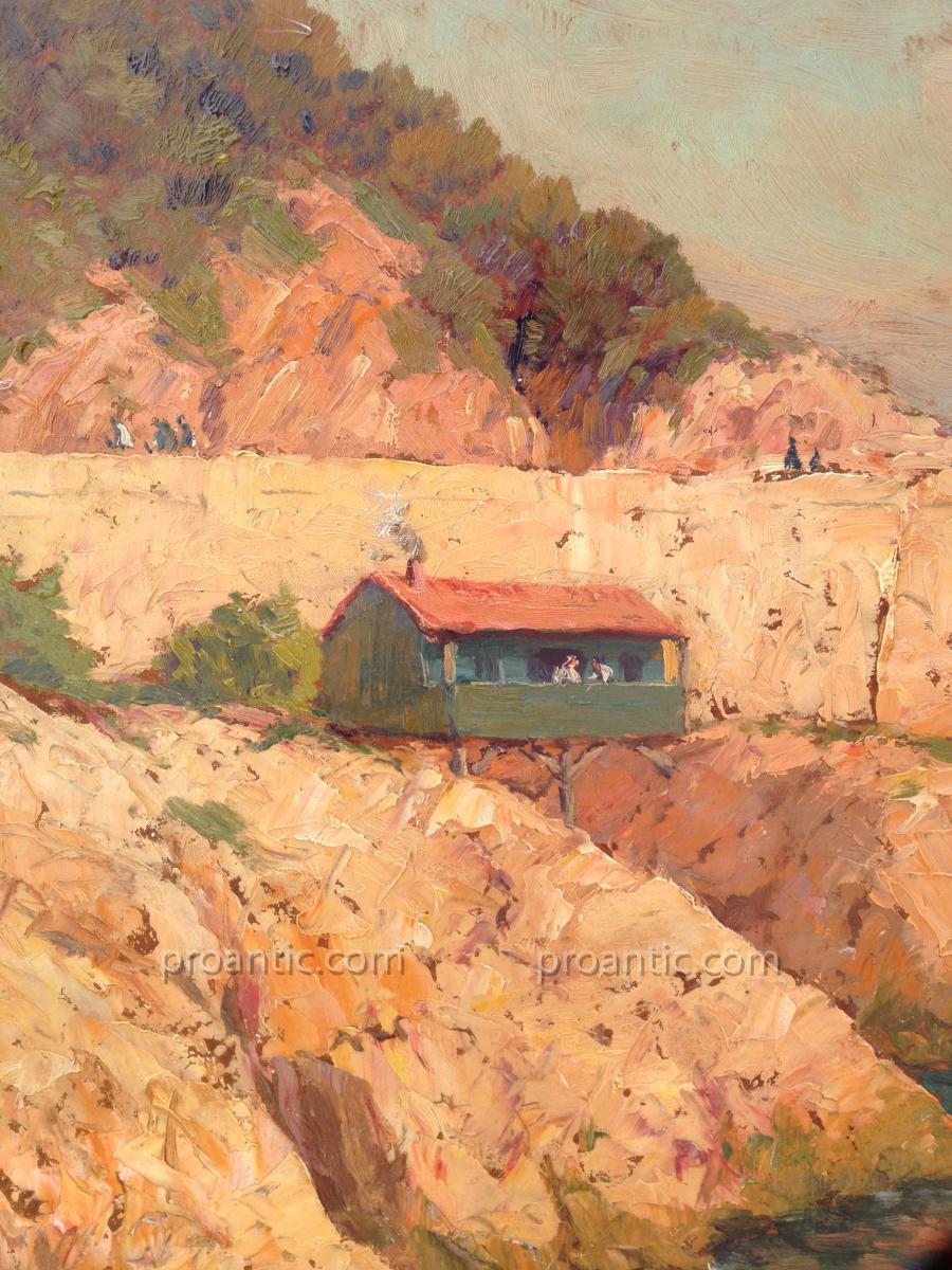 ISAILOFF Alexandre (1869-) " La corniche au soleil couchant, Marseille"-photo-2