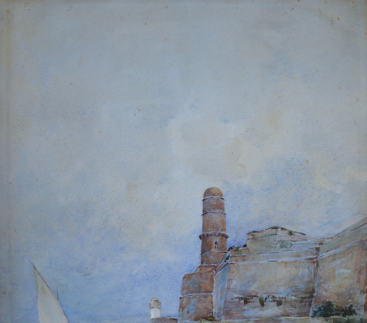 ISAILOFF Alexandre (1855-1934) « Le fort Saint Jean à Marseille » Provence Russie Mer France-photo-3