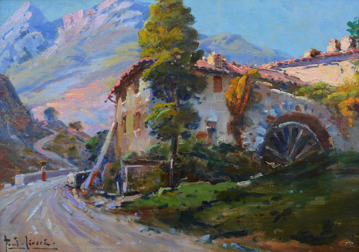 LEVERE Paul (1875-1949) « Moulin dans l'arrière pays Varois » Toulon Provence Var Bonamici Nice