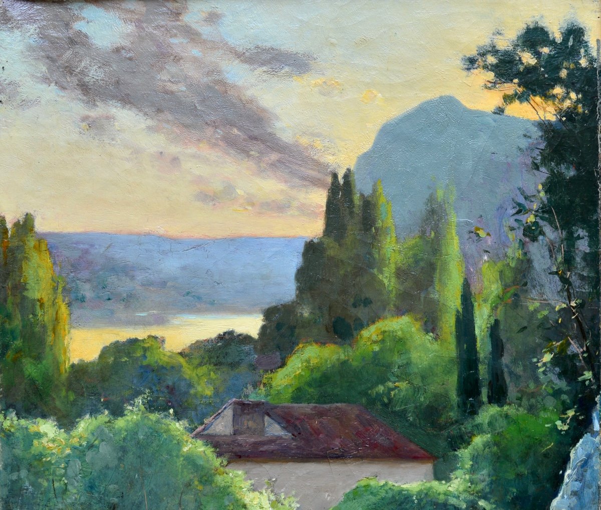 Roux-renard Antonin (1870-1936) "path To Villeneuve Les Avignon" Provence Avignon Rhône Paris-photo-3