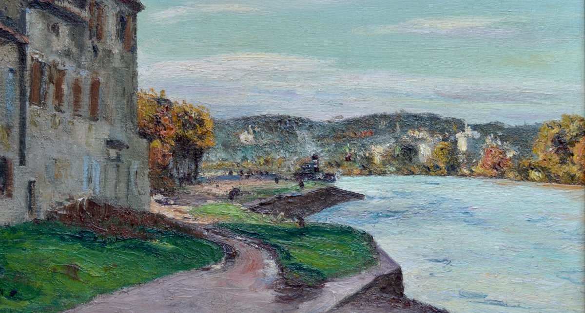 Roure Auguste (1878-1936)“docks Of The Rhône, Avignon” Provence Barthelasse Grivolas Gard Paris-photo-4