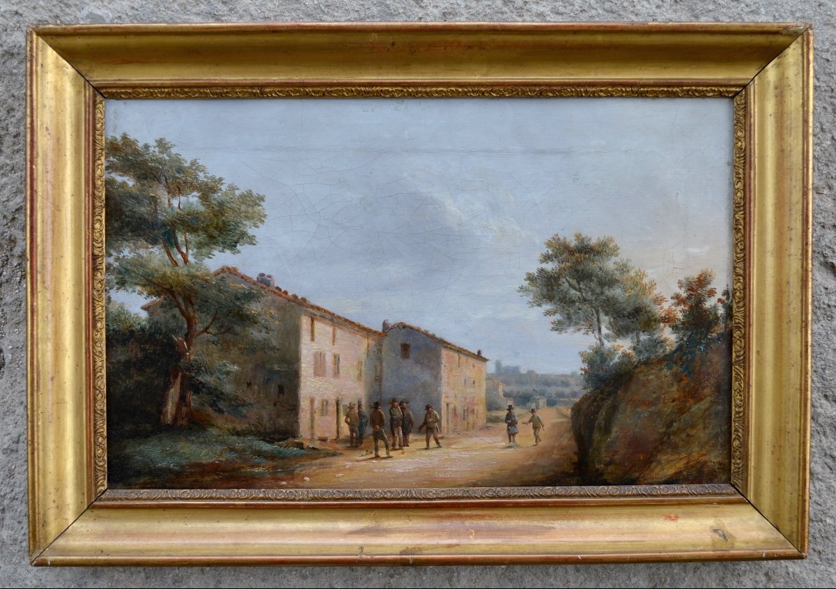 Bonnet Denis (1789-1877) “bowl Players In Carpentras, 1828” Vaucluse Provence Marseille-photo-4