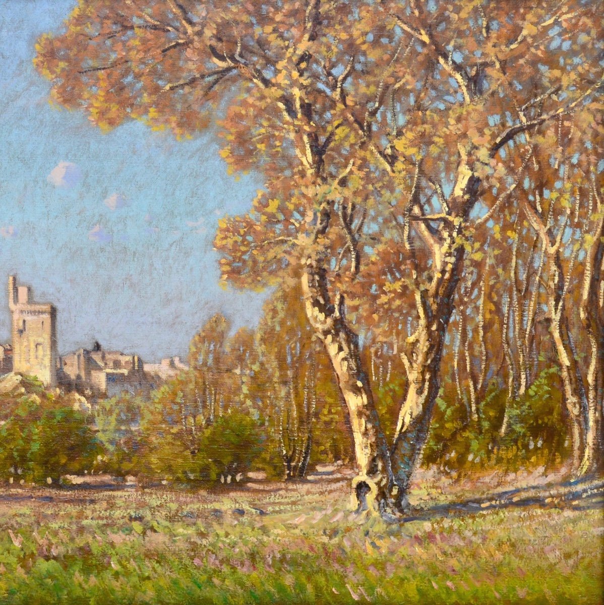 Joubert Léon (1851-1928) "philippe Le Bel Tower In Villeneuve Lez Avignon" Provence Barthelasse-photo-2