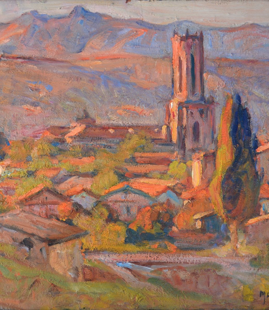 ARNAUD Marcel (1877-1956)"Panorama de la ville d'Aix en Provence " Marseille Cézanne Ravaisou-photo-2