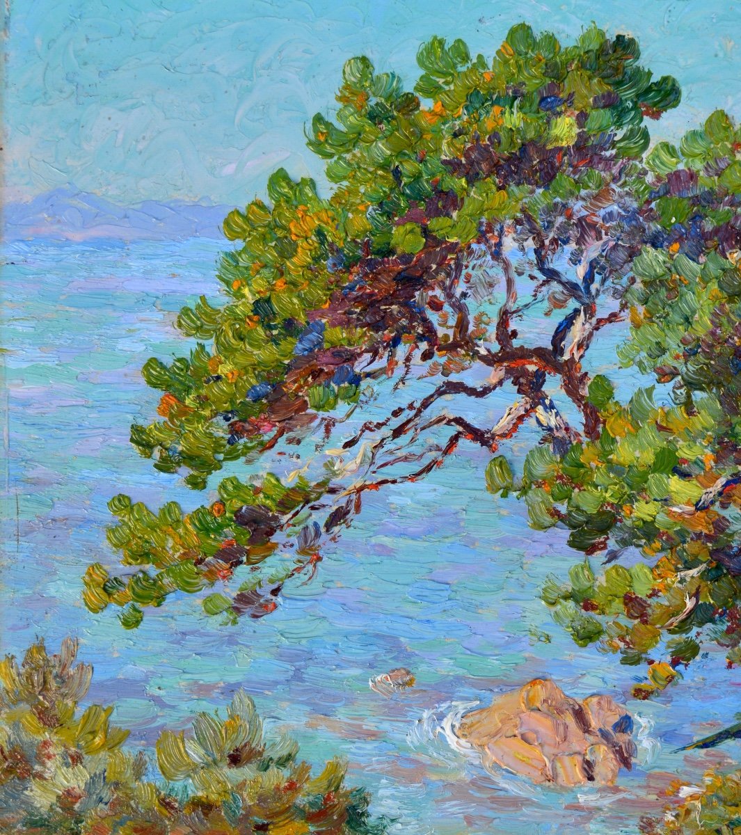 Cuguen Victor (1882-1969) “the Customs Officers’ Path, Cap Brun, Toulon” Provence Pontorson Var-photo-2